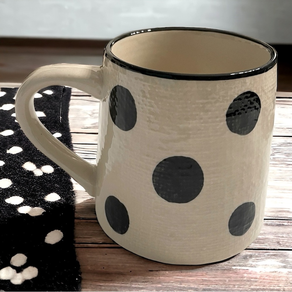 Hand-Painted Mug with Linen Texture